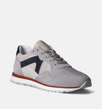 Cycleur de Luxe Chaussures plates Marron/Bleu/Gris