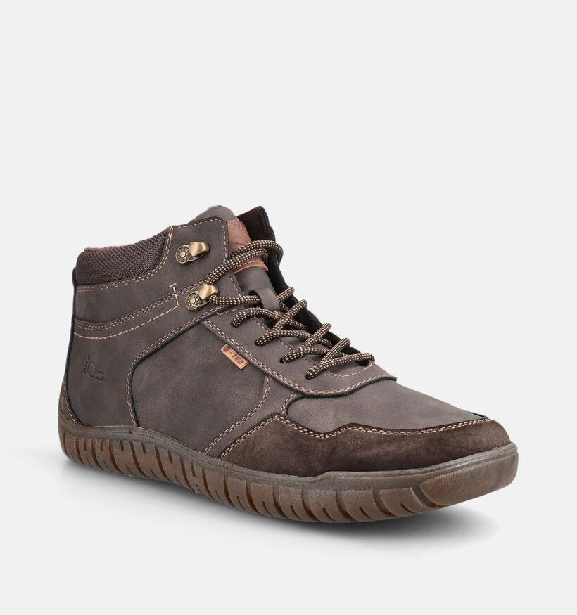 Relife Donkerbruin Boots met Veter en Rits voor heren (377672) - geschikt voor steunzolen