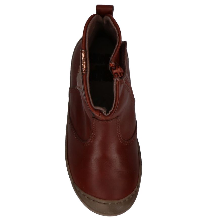 STONES and BONES Bottes basses en Brun foncé en cuir (225625)