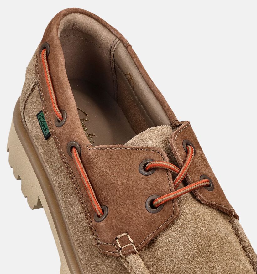 Clarks Cleyhill Chaussures bateau en Beige pour hommes (370690) - pour semelles orthop&eacute;diques