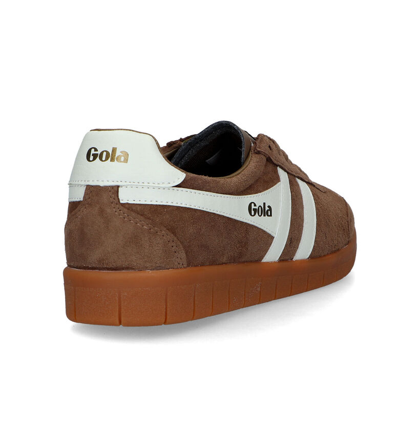 Gola Hurricane Suede Baskets en Beige pour hommes (336324) - pour semelles orthopédiques
