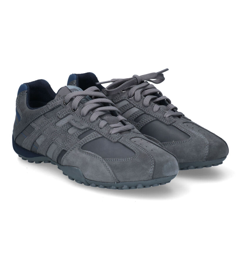 Geox Snake Blauwe Veterschoenen voor heren (315805) - geschikt voor steunzolen