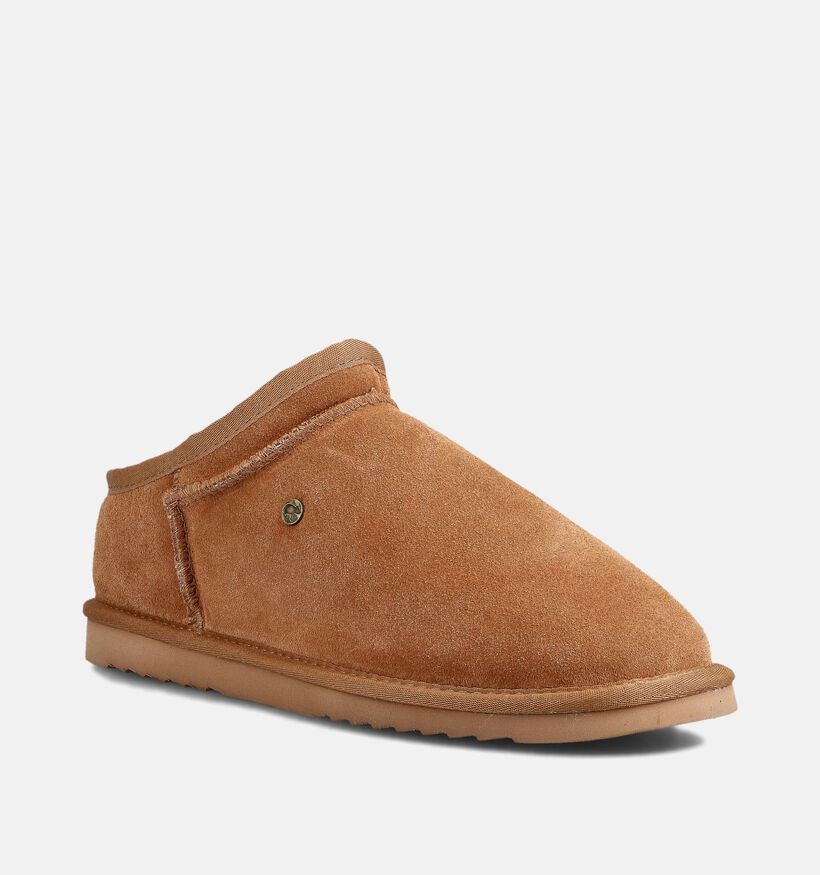 Warmbat Conner Pantoufles ferm&eacute;es en Cognac pour hommes (379304)