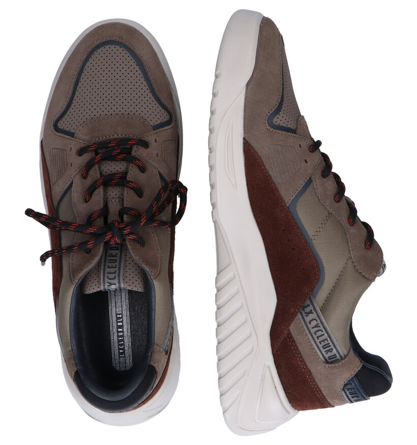 Cycleur de Luxe Oregon Chaussures à lacets en Taupe en cuir (298980)