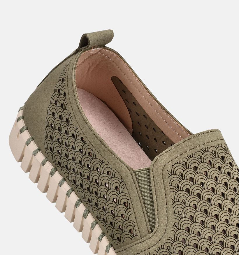 Ilse Jacobsen Tulip Chaussures &agrave; enfiler en Vert kaki pour hommes (372264) - pour semelles orthop&eacute;diques