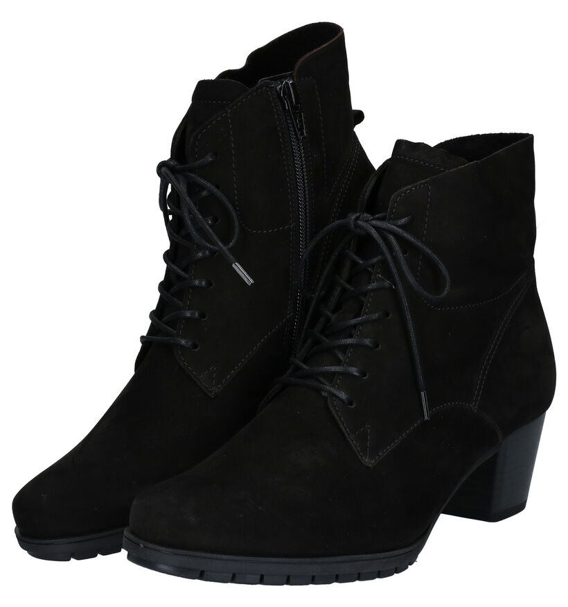 Gabor Bottillons en Noir en nubuck (283959)