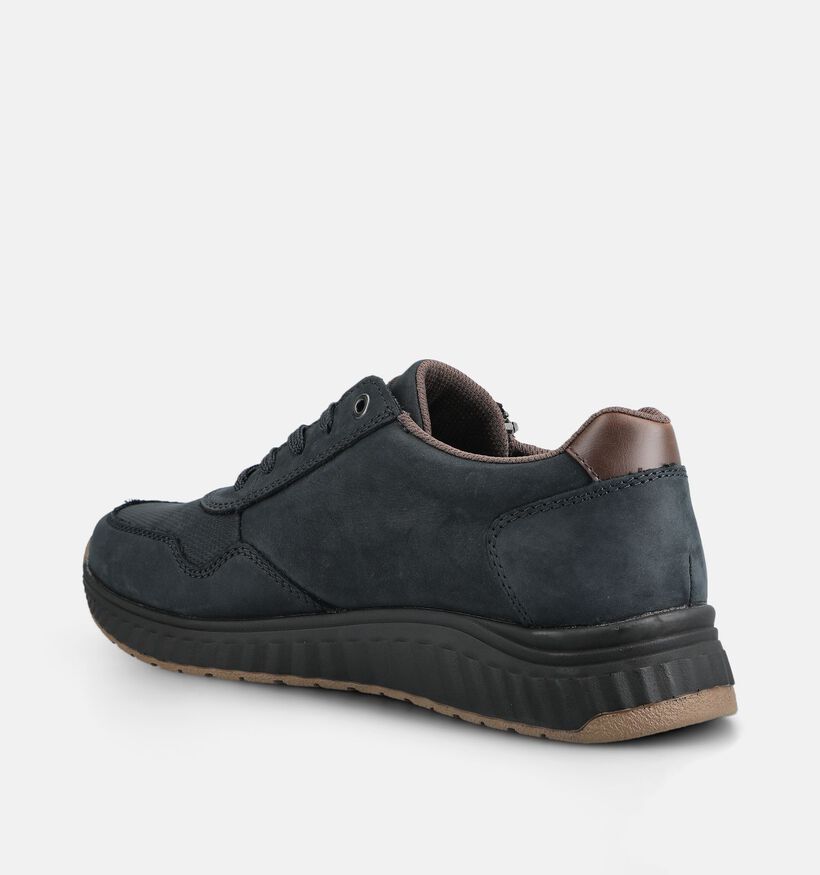 Rieker Donkerblauwe Schoenen met Veter en Rits voor heren (376509) - geschikt voor steunzolen