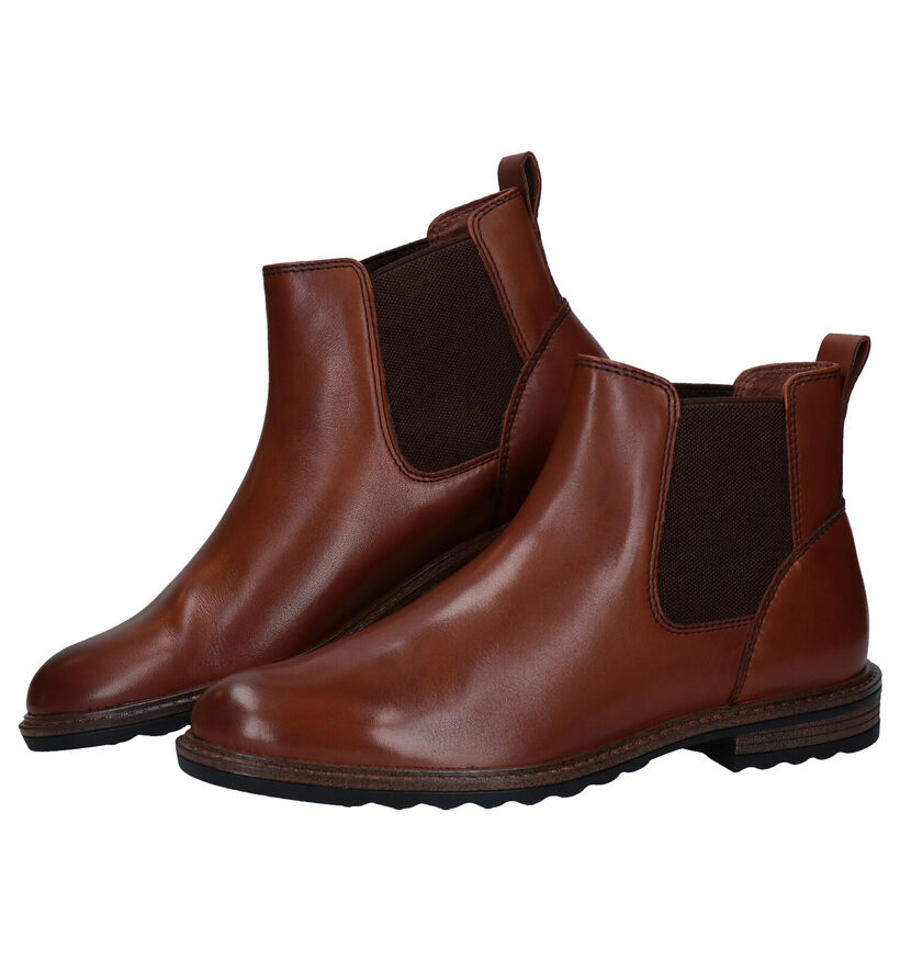 Tamaris Bruine Chelsea Boots in leer (280969)