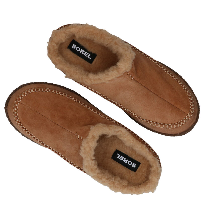 Sorel Lanner Ridge Zwarte Pantoffels in daim (294137)