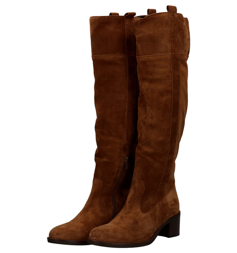 Gabor Cognac Knielaarzen in daim (282346)