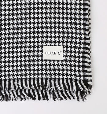 Dolce C. Sjaals Zwart/Beige/Bruin
