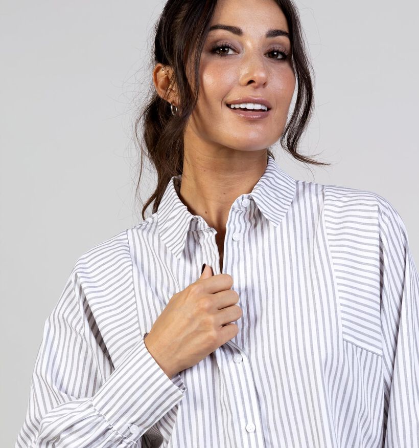 comma casual identity Witte Hemd Gestreept voor dames (366512)