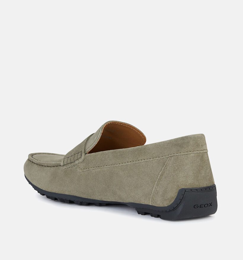 Geox Kosmopolis Grip Mocassins en Vert Khaki pour hommes (353832)