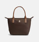 Tommy Hilfiger Popette Mini Tote Donkerbruine Handtas voor dames (379493)