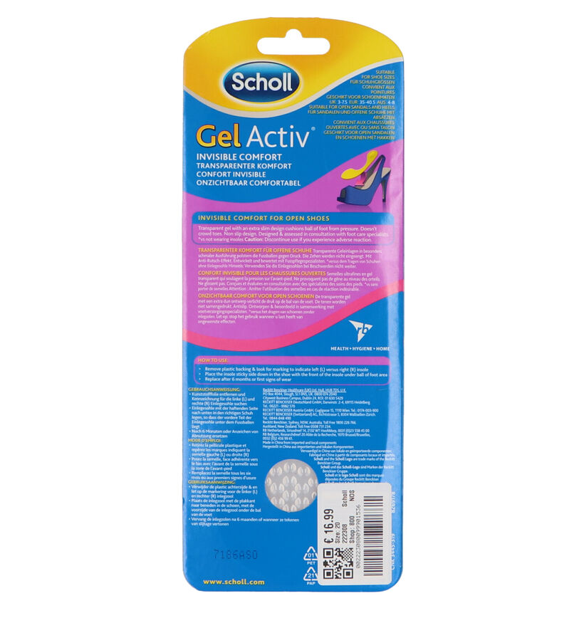 Scholl GelActiv Open Shoes Semelles pour femmes (222308)