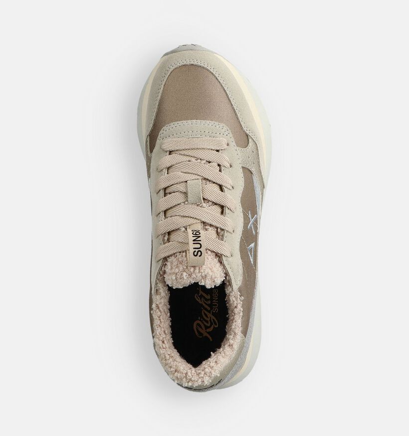 Sun68 Big Ally Teddy Beige Sneakers voor dames (361901) - geschikt voor steunzolen