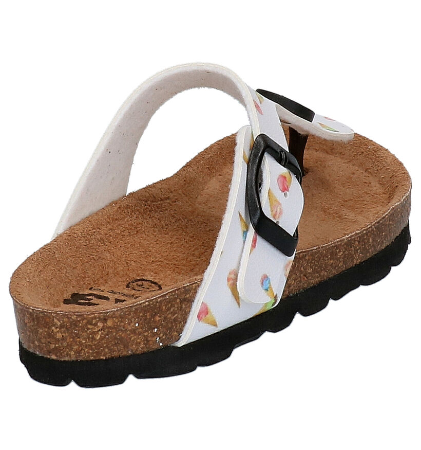 K3 Witte Teenslippers in kunstleer (273538)