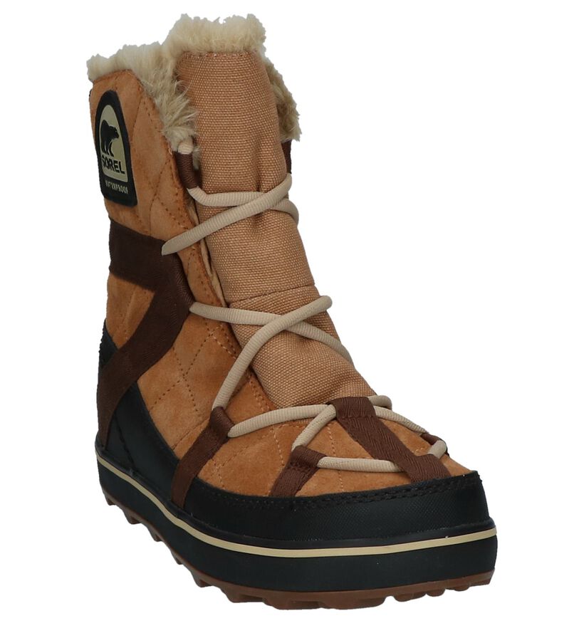 Sorel Glacy Explorer Cognac Snowboots in daim (231096)