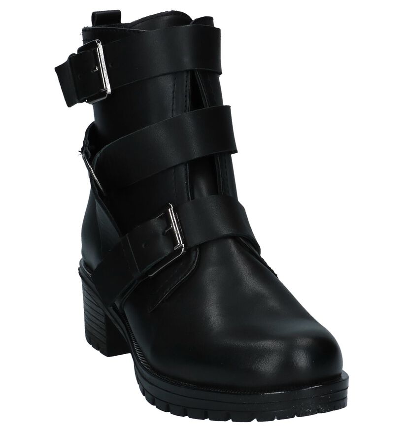 Baboos Zwarte Boots met Gespen in leer (235318)