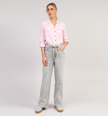 Wide leg jeans grijs L32