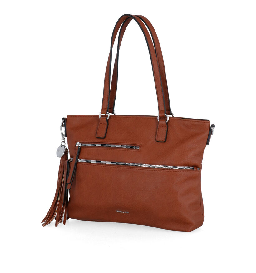 Tamaris Adele Cognac Shopper Met Rits voor dames (330443)