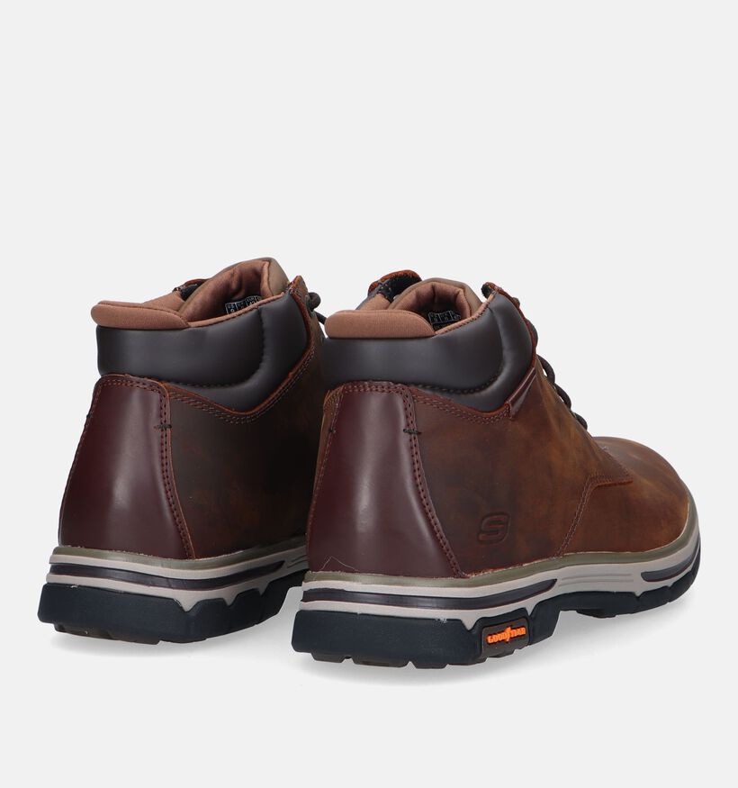 Skechers Segment 2.0 Relaxed Fit Cognac Veterschoenen voor heren (327844) - geschikt voor steunzolen