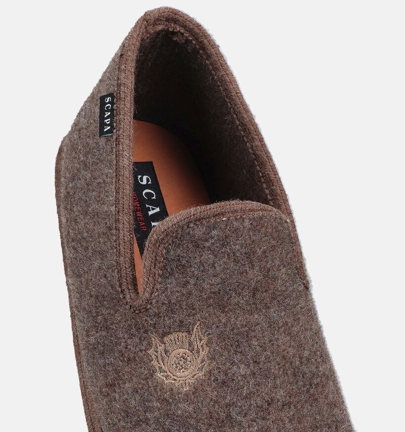 Scapa Pantoufles fermées en Marron pour hommes (364104) - pour semelles orthopédiques