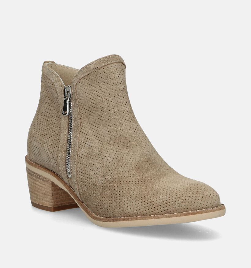 Signatur Bottines à talons en Taupe pour femmes (340790)