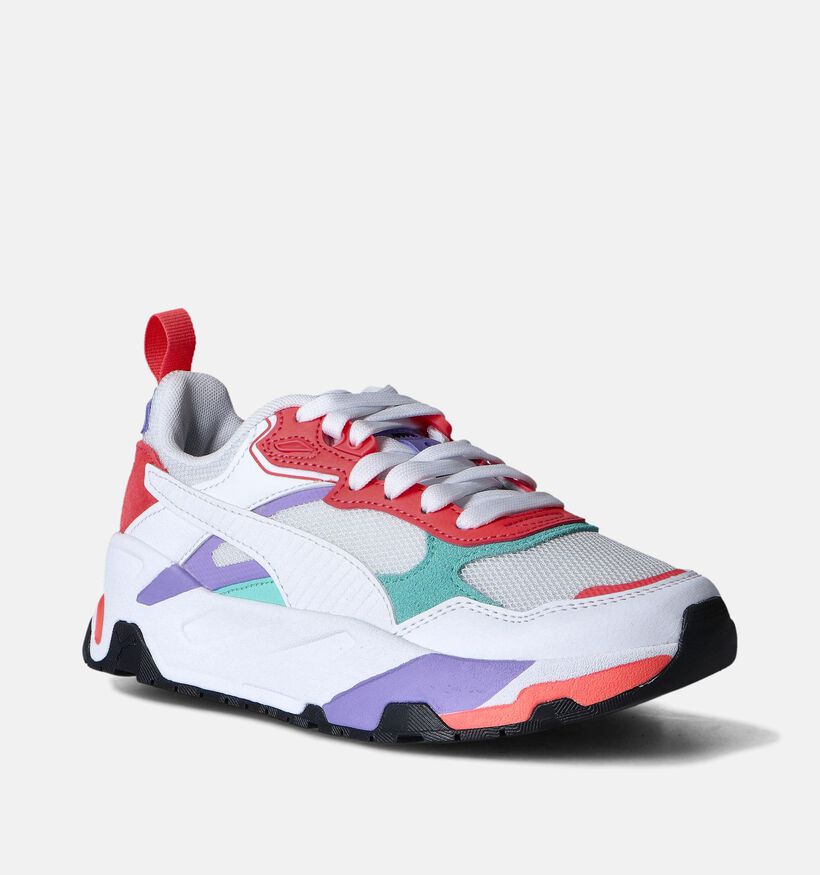 Puma Trinity Witte Sneakers voor jongens, meisjes (361485) - geschikt voor steunzolen