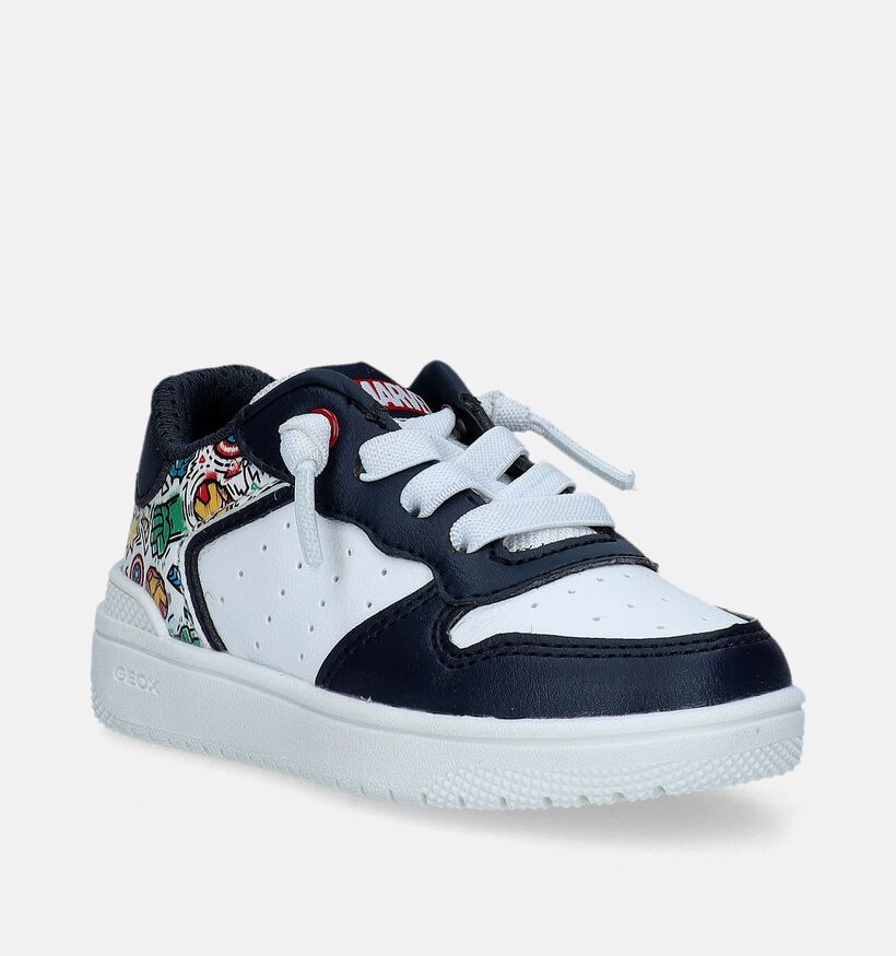 Geox Washiba Marvel Chaussures à Lacets en Blanc pour garçons (339674)