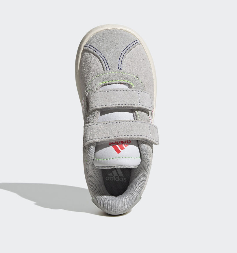 adidas VL court 3.0 CF Lichtgrijze Sneakers voor jongens (365358) - geschikt voor steunzolen