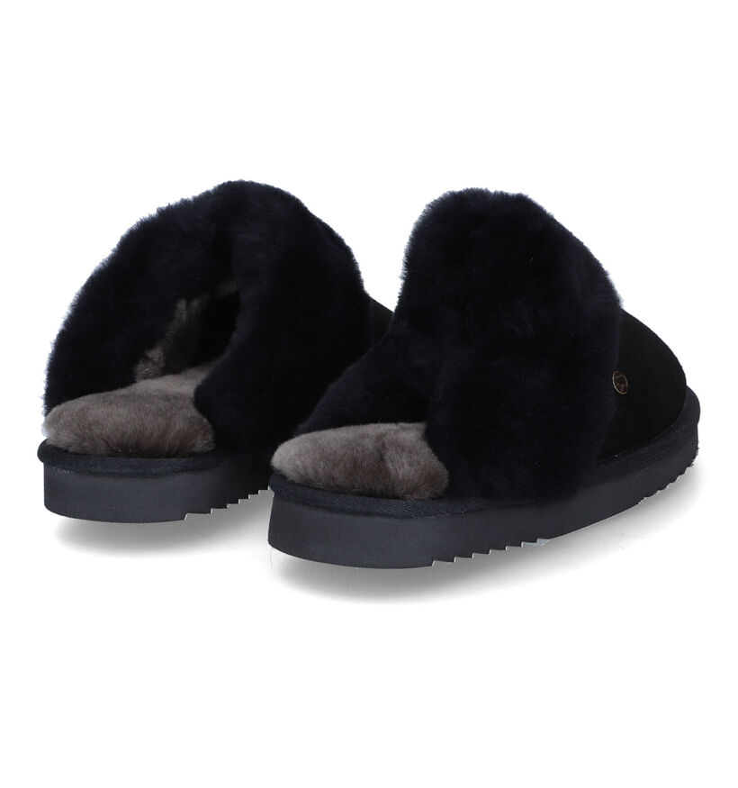 Warmbat Flurry Pantoufles en laine en Cognac pour femmes (329908)