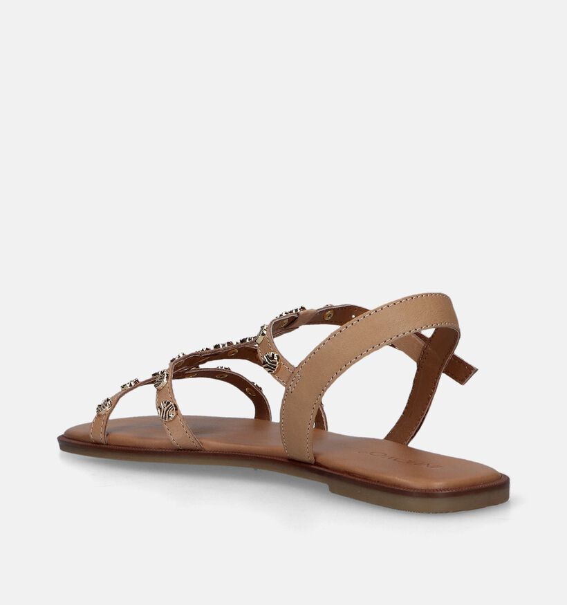 Inuovo Sandales plates en Marron pour femmes (341530)