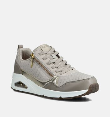 Skechers Low Sneakers Zwart/Taupe