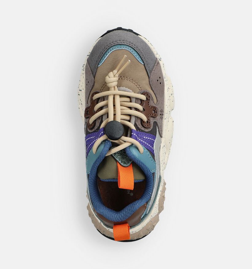 Naturino x Flower Mountain Yamano 3 Grijze Sneakers voor jongens, meisjes (364151) - geschikt voor steunzolen