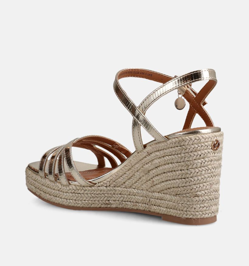 Mexx Noemi Pakina Sandales compens&eacute;es en Or pour femmes (367258)