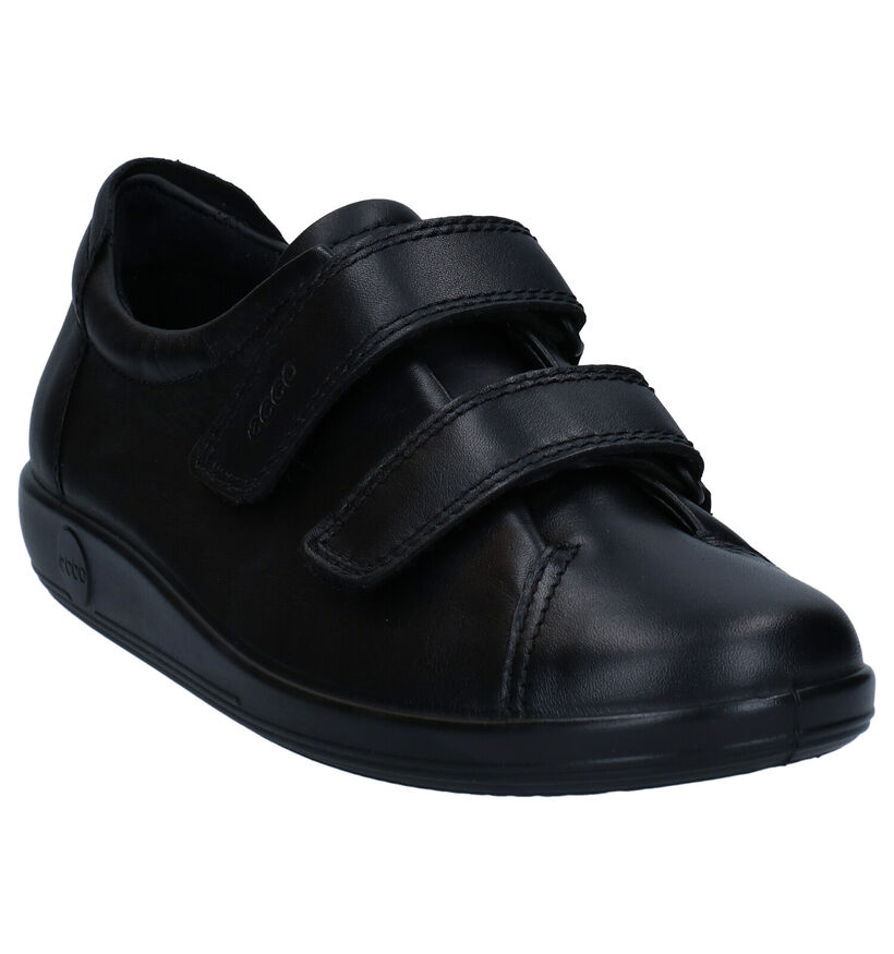 Ecco Soft 2.0 Zwarte Velcroschoenen voor dames (314895) - geschikt voor steunzolen