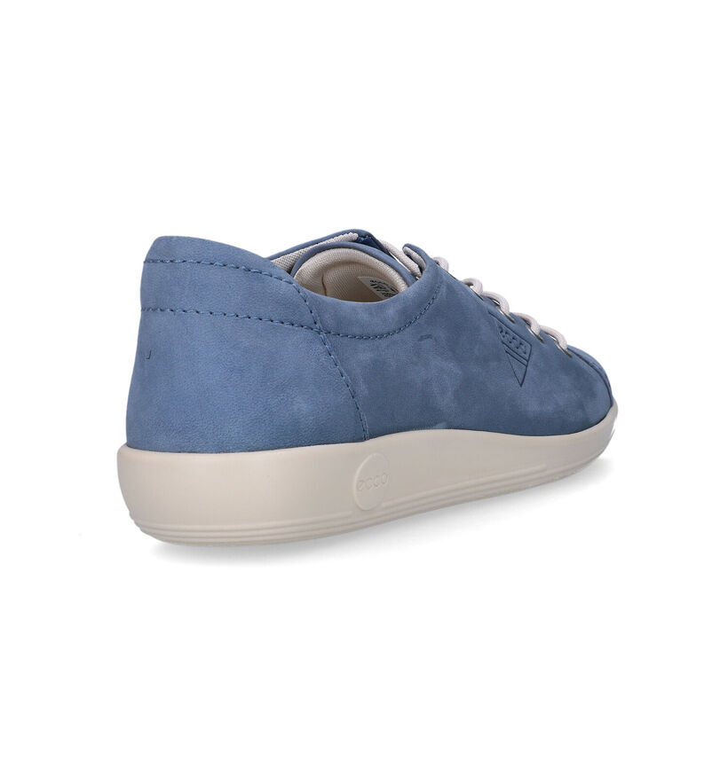 ECCO Soft 2.0 Chaussures à lacets en Bleu pour femmes (336855) - pour semelles orthopédiques