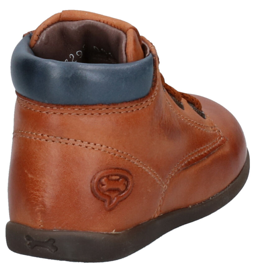 STONES and BONES Bean Chaussures hautes en Cognac en cuir (256751)