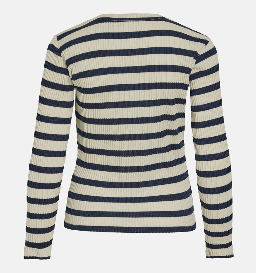 Vila Amelie T-shirt à rayé en Bleu pour femmes (351806)