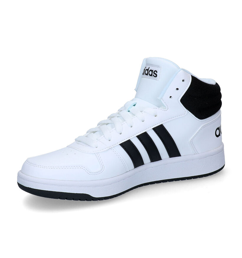 adidas Hoops 2.0 Mid Baskets en Blanc en simili cuir (290816)