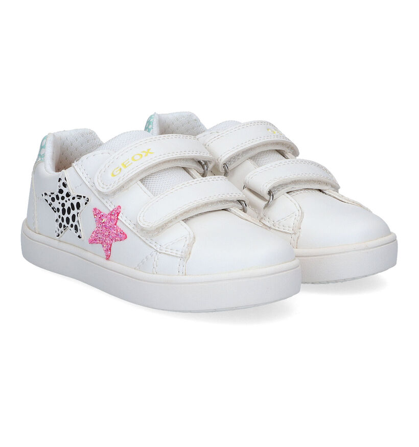 Geox Kathe Witte Velcroschoenen in kunstleer (311009)