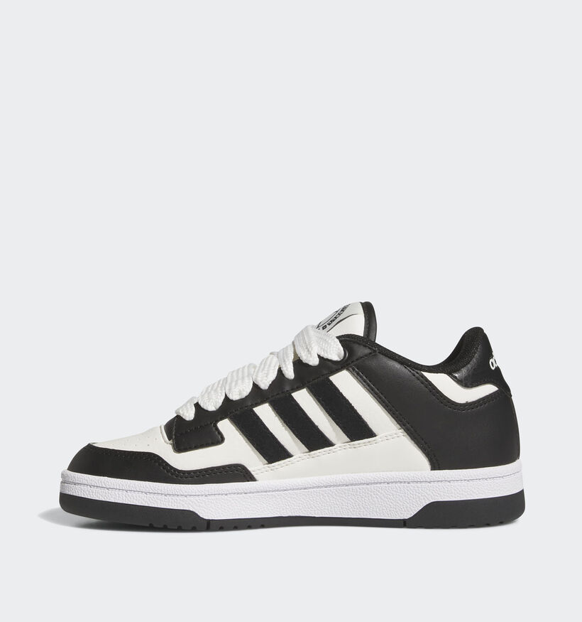 adidas Rapid Court Zwarte/Witte Sneakers voor jongens, meisjes (365372) - geschikt voor steunzolen