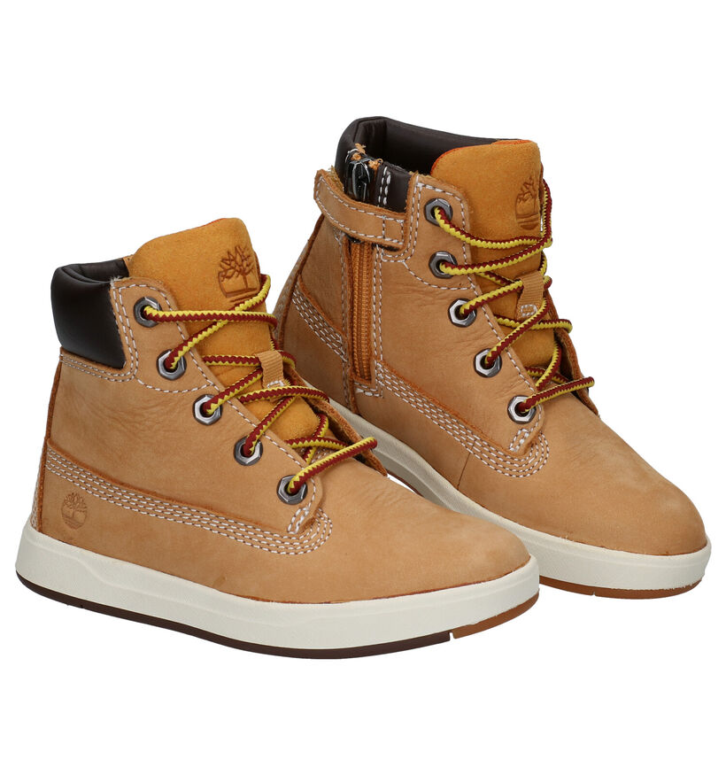 Timberland Davis Square 6 Inch Zwarte Bottines voor jongens (293805) - geschikt voor steunzolen