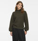 Vila Tuli Highneck Knit Pull en Vert pour femmes (379754)
