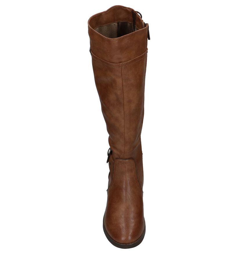 Mustang Bottes hautes en Cognac en simili cuir (259919)