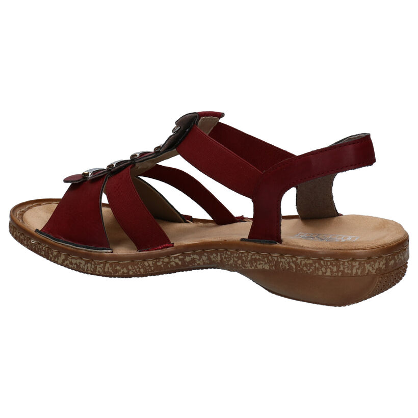 Rieker Bordeaux Sandalen in kunstleer (287433)