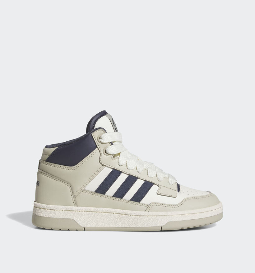 adidas Rapid Court Mid Baskets montantes en Beige pour filles, garçons (359673) - pour semelles orthopédiques