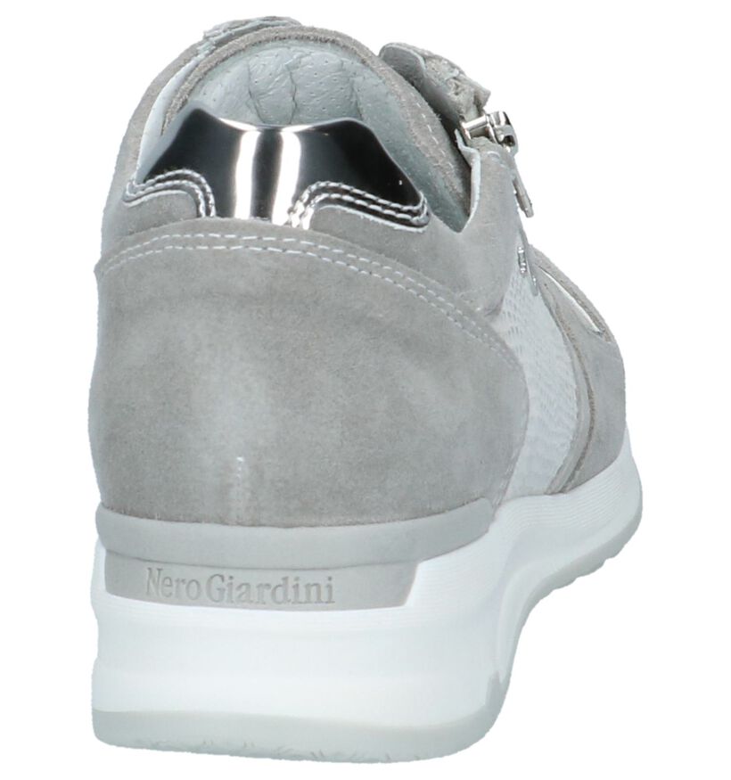 Zilveren Sneakers met Slangenprint NeroGiardini, , pdp