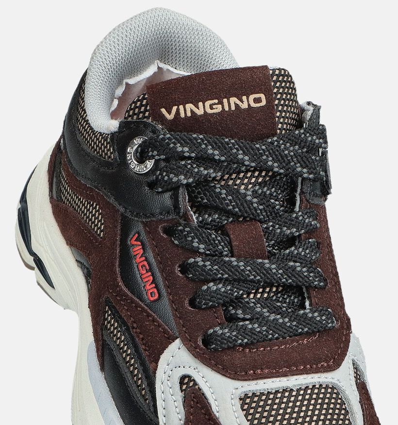 Vingino Chaussures à fermeture éclair/lacets en Marron pour filles, garçons (364644) - pour semelles orthopédiques